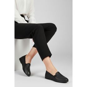 Mammamia D26YA-7145 Siyah Kadın Hakiki Deri Casual Ayakkabı