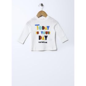 Mammaramma 22FWB-25 Baskılı Ekru Bebek T-shirt