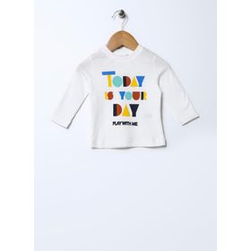 Mammaramma 22FWB-25 Baskılı Ekru Bebek T-shirt