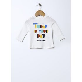 Mammaramma 22FWB-25 Baskılı Ekru Bebek T-shirt