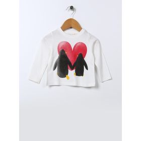 Mammaramma 22FWG-61 Baskılı Ekru Bebek T-shirt