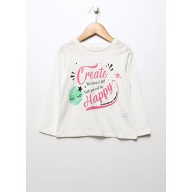 Mammaramma 22FWG-63 Baskılı Ekru Bebek T-shirt