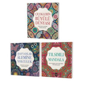 Mandala Büyükler İçin Boyama Seti - 3 Kitap Takım - Arkadya Yayınları