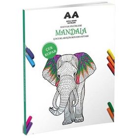 Mandala Hayvan Figürleri Çocuklar Için Boyama Kitabı - Akıllı Adam