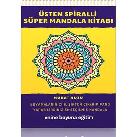 Mandala Kitabı Üstten Spiralli Süper