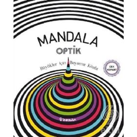 Mandala Optik - Büyükler İçin Boyama Kitabı - Heyet-Kurul-Komisyon