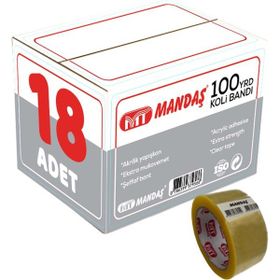 Mandaş 100 Yarda 45 mm 91.44 m 18'li Set Koli Bandı