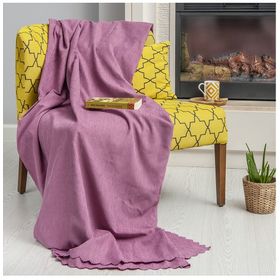 Mandaş 170x210 cm Gül Kurusu Şönil Çift Taraflı Kaymaz Koltuk Örtüsü