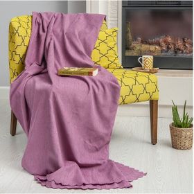 Mandaş 170x210 cm Gül Kurusu Şönil Çift Taraflı Kaymaz Koltuk Örtüsü