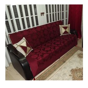 Mandaş 200x170 Bordo Milenyum Saraylı Lüx Kolsuz Çekyat Örtüsü
