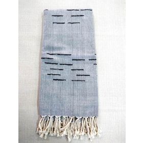 Mandaş 80x200 cm Gri Pamuklu El Dokuma Peştemal
