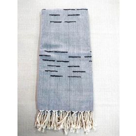 Mandaş 80x200 cm Gri Pamuklu El Dokuma Peştemal