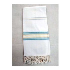 Mandaş 80x200 cm Krem Sarı Pamuklu El Dokuma Peştemal