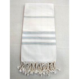 Mandaş 80x200 cm Krem Vizon Pamuklu El Dokuma Peştemal