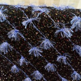Mandaş Manisa Siyah 100x100 Fiskos Ve Koltuk Şalı