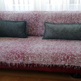 Mandaş Pamuklu Kaymaz Ebruli Maxi Koltuk Örtüsü