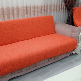 Mandaş Sonil 3+3+1+1 Oranj El Dokuma Kolsuz Koltuk Takım Örtüsü