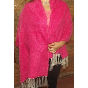 Mandaş Style Pembe El Dokuma Angora Bayan Şalı