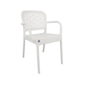 Mandella Ares Rattan Beyaz Koltuk