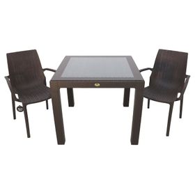 Mandella Elit 90x90 2 Kişilik Nirvana Koltuk Camlı Masa Takımı