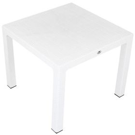 Mandella Elit Rattan Beyaz 90x90 cm Masa