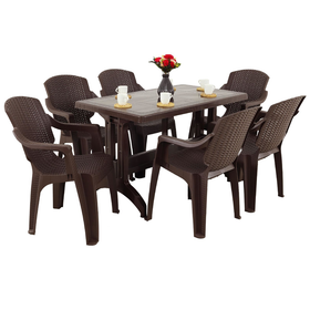 Mandella Zeugma 70x120 cm Golf Koltuk 4 Çöl Beji Kişilik Masa Takımı