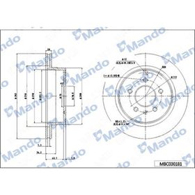 Mando MBC030181 Arka Fren Diski