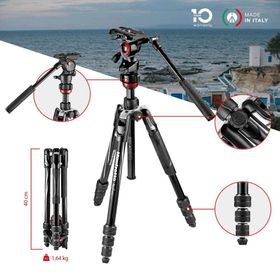 Manfrotto MVKBFRT Twist Lock Aluminyum Video Tripod