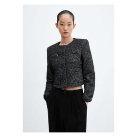 Mango Woman 27021152 Cepli Tüvit Ekru Kadın Ceket