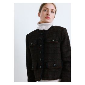 Mango Woman 27021152 Cepli Tüvit Ekru Kadın Ceket