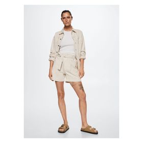 Mango Woman 37020079 Paperbag Siyah Kadın Denim Şort