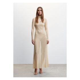 Mango Woman 37079095 Bej Kadın Elbise