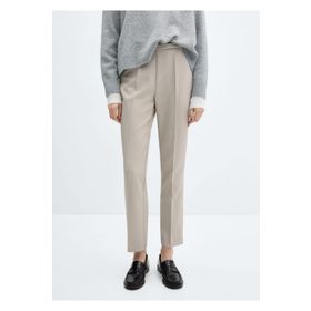 Mango Woman 67031009 Kemerli düz kesim pantolon