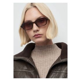 Mango Woman 67070459 Perkins Yaka Ribana Açık Gri Kadın Elbise
