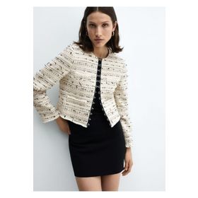 Mango Woman 67075757 Kancalı Tüvit Ekru Kadın Ceket