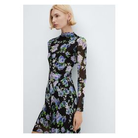 Mango Woman Asimetrik Çiçekli Elbise