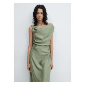 Mango Woman Asimetrik Pilili Elbise