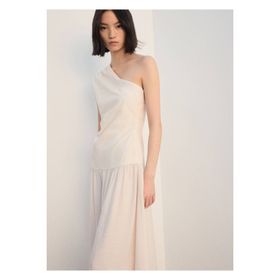 Mango Woman Asimetrik Pilili Siyah Kadın Elbise
