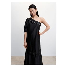 Mango Woman Asimetrik Saten Elbise
