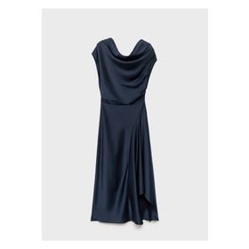 Mango Woman Asimetrik Saten Elbise