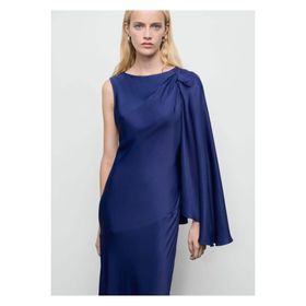 Mango Woman Asimetrik Saten Elbise