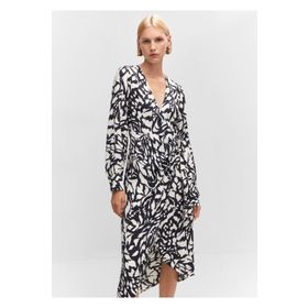 Mango Woman Desenli Anvelop Kesim Elbise