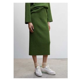 Mango Woman Fitilli midi etek