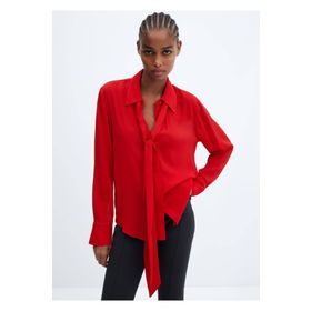 Mango Woman Kravat yakalı bluz