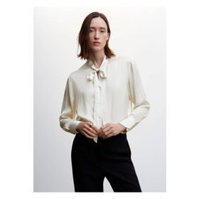 Mango Woman Kravat yakalı bluz