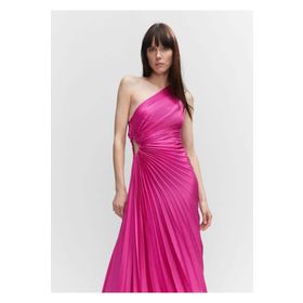 Mango Woman Pilili Asimetrik Kesim Elbise