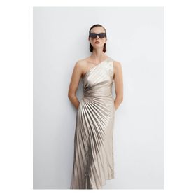 Mango Woman Pilili Asimetrik Kesim Elbise