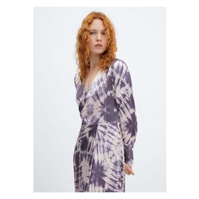 Mango Woman Saten Batik Elbise