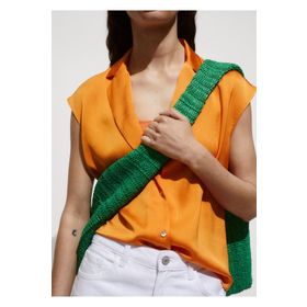 Mango Woman Saten Dökümlü Kadın Gömlek