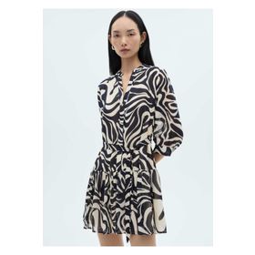 Mango Woman Volanlı Desenli Elbise